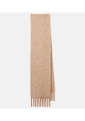 Loro Piana Chevron alpaca-blend scarf