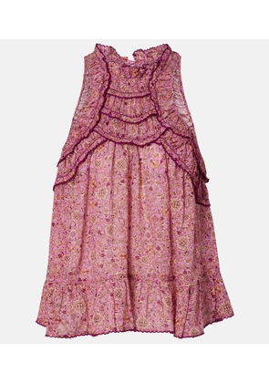 Marant Etoile Carlee printed ruffled cotton blouse