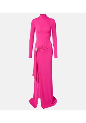 David Koma Embellished draped gown