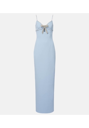 Rebecca Vallance Bow-detail embellished crepe gown