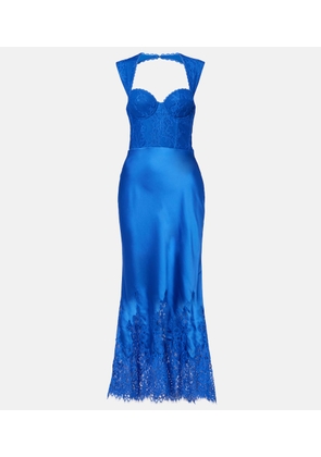 Rebecca Vallance Remi lace and satin maxi dress