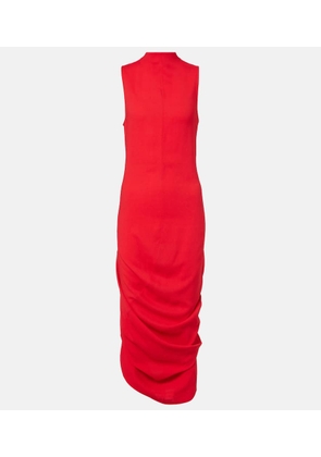 Jacquemus J draped crepe midi dress