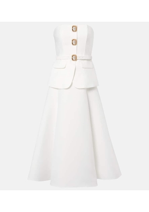 Self-Portrait Bridal strapless taffeta midi dress