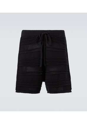 Commas Cotton-blend crochet Bermuda shorts