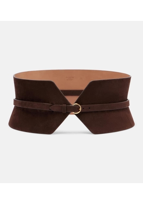 Alaia Suede corset belt