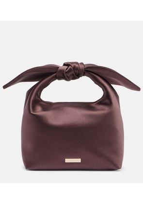 Aquazzura Bow Tie Small satin clutch