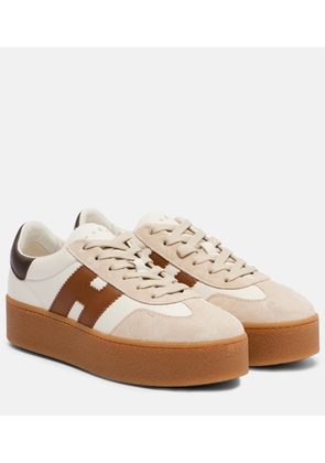 Hogan H681 leather and suede platform sneakers