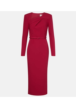 Roland Mouret Belted crepe midi dress