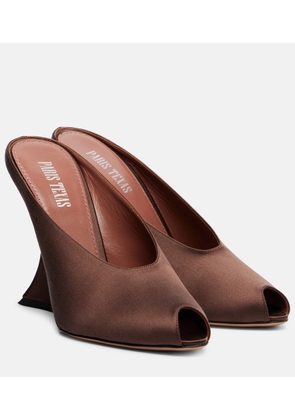 Paris Texas Nina 105 satin wedge mules