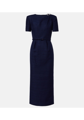 Roland Mouret Belted boucle midi dress