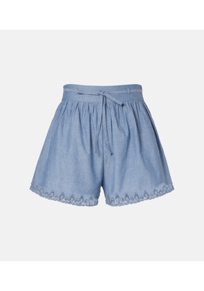 Ulla Johnson Elowen lace-trimmed cotton shorts