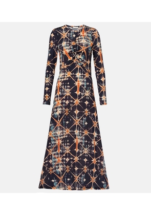 Ulla Johnson Naia ruched printed jersey midi dress