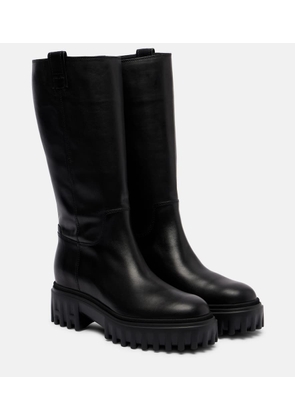Hogan H700 leather mid-calf boots