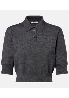 Givenchy Cropped wool and alpaca polo sweater