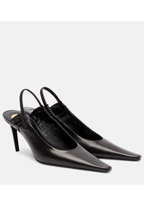 Saint Laurent Anne-Marie 75 leather slingback pumps