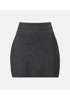 Givenchy Ribbed-knit wool and alpaca-blend miniskirt