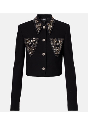 Versace Studded wool-blend jacket