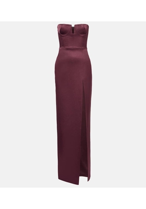 Alex Perry Crepe satin bustier gown