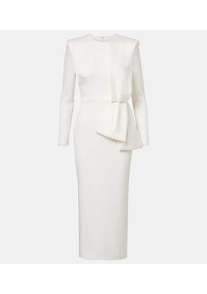 Alex Perry Bow-detail crepe satin gown