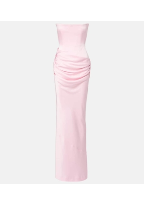 Alex Perry Draped bustier gown