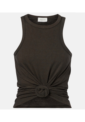 Magda Butrym Knotted cotton and silk tank top