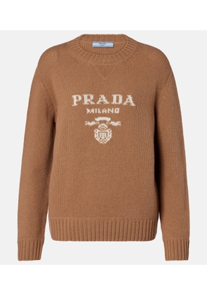 Prada Logo wool and cashmere sweater