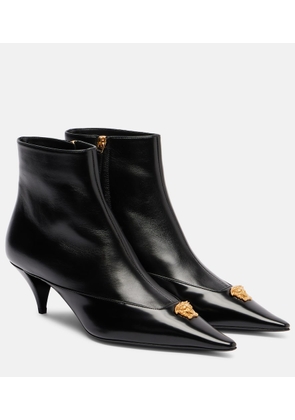 Versace La Medusa 55 leather ankle boots