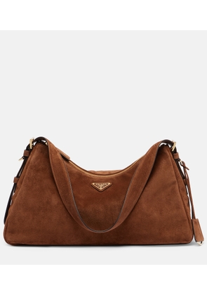 Prada Prada Aimee Large suede shoulder bag
