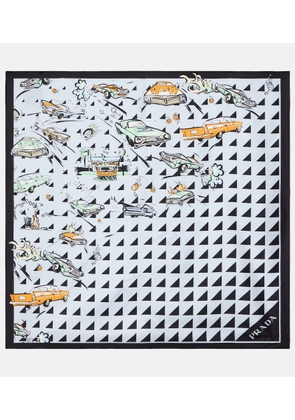 Prada Printed silk twill scarf