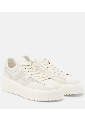 Hogan H-Stripes embellished leather sneakers