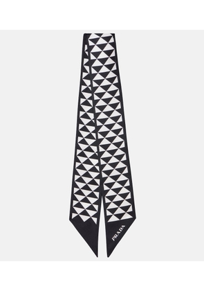 Prada Printed silk twill scarf