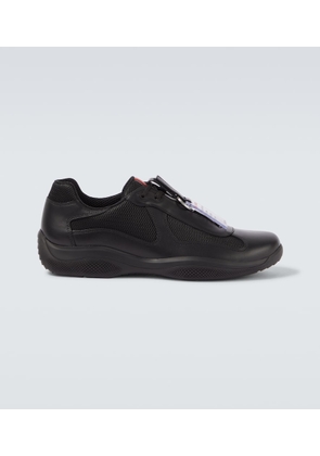 Prada America's Cup leather-trimmed sneakers