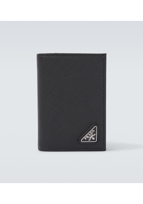 Prada Logo Saffiano leather card case