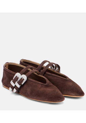Le Monde Beryl Claudia suede ballet flats