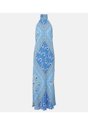 Rixo Maura printed satin maxi dress