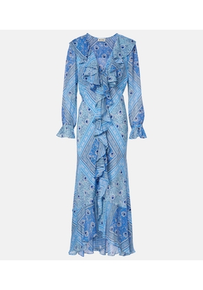 Rixo Gracye ruffled silk maxi dress