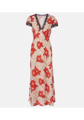Rixo Clarice floral midi dress