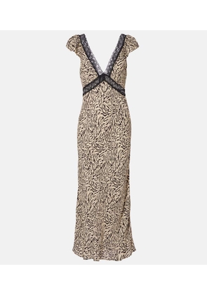 Rixo Iggy embroidered midi dress