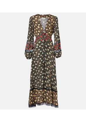 Rixo Raven printed crepe de chine midi dress