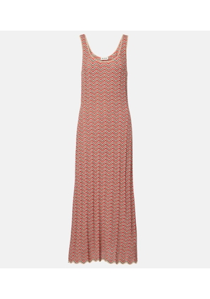 Rixo Bondi open-knit cotton maxi dress