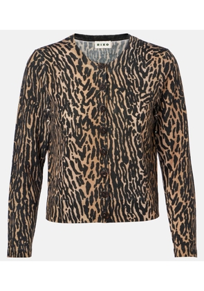 Rixo Peony leopard-print wool cardigan