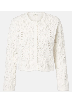 Rixo Kyra open-knit cotton cardigan