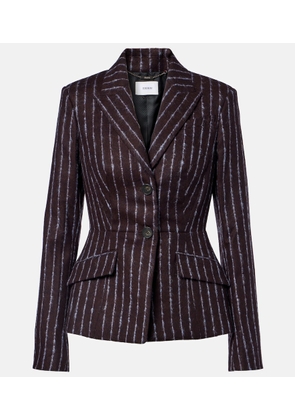 Erdem Pinstripe wool and mohair blazer