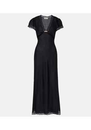 Rixo Clarice lace-trimmed midi dress