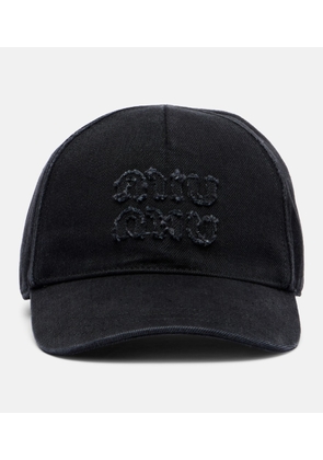 Miu Miu Logo denim baseball cap