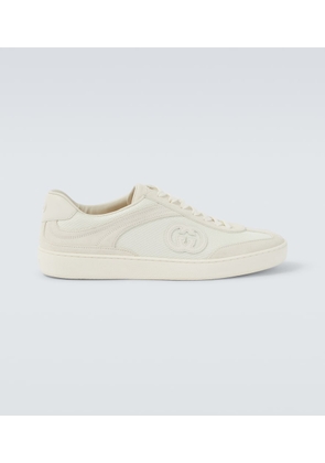 Gucci G75 suede and canvas sneakers