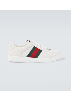Gucci Screener debossed leather sneakers