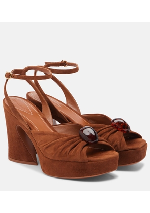 Zimmermann Gleam 120 suede platform sandals