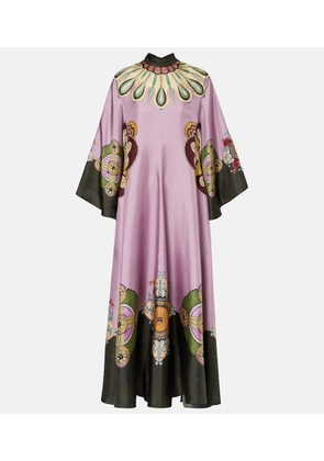 La DoubleJ Magnifico printed silk twill kaftan