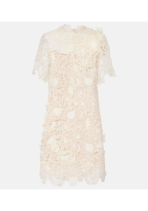 Oscar de la Renta Floral lace minidress